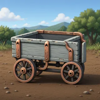 weathered abandoned cart