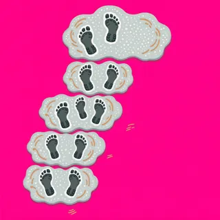 footprints, sparse arrangement