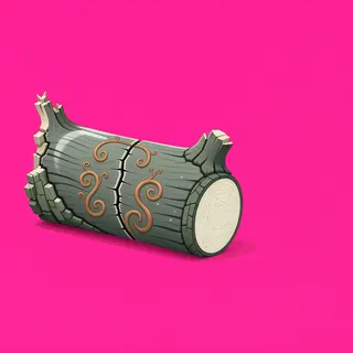 damaged fallen log