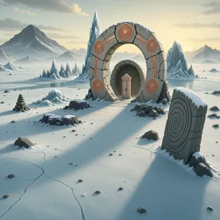 ancient landmark at daybreak