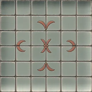 weathered dusty tiled floor