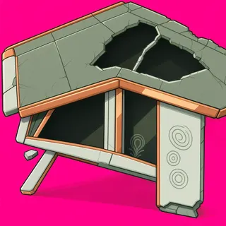 roof inner corner, damaged
