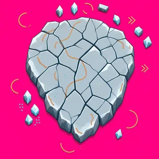 broken fragments, sparse arrangement