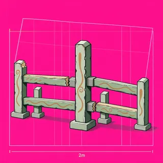 fence corner, damaged