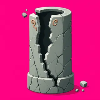 damaged broken pillar