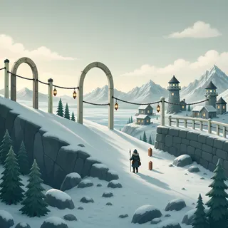 border overlook at daybreak
