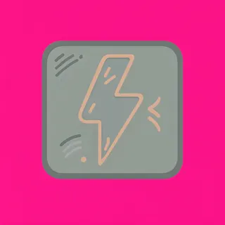 lightning bolt, rare accent design
