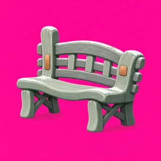 weathered bench