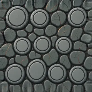 weathered worn cobbles