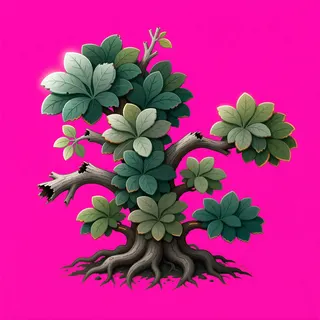 damaged low bush