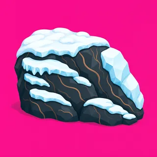 frosted large boulder