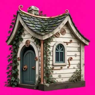 overgrown small dwelling