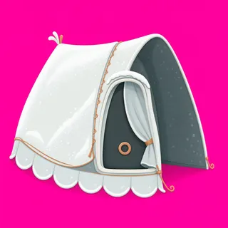 frosted tent