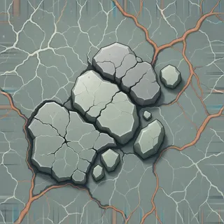 damaged exposed rock