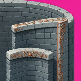 clean stone wall section