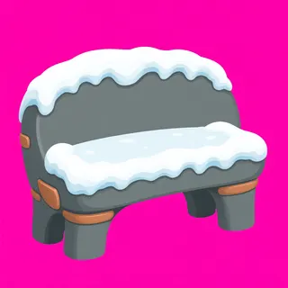 frosted bench