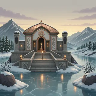 hidden shrine at dusk