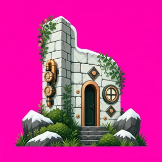 cliff corner, overgrown