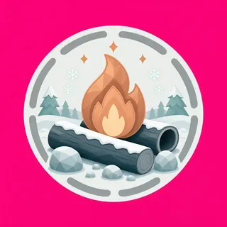 campfire, plain design