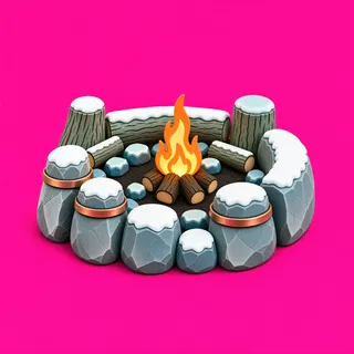 frosted campfire ring
