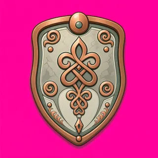 shield, ornate design