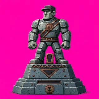 weathered statue