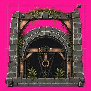 support arch, overgrown