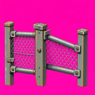fence corner, damaged