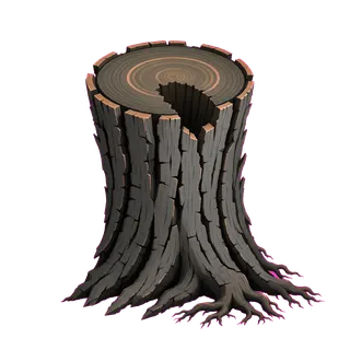 damaged tree stump