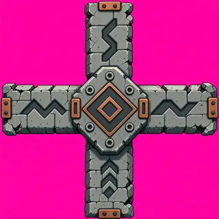 wall cross junction, damaged