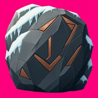 frosted large boulder