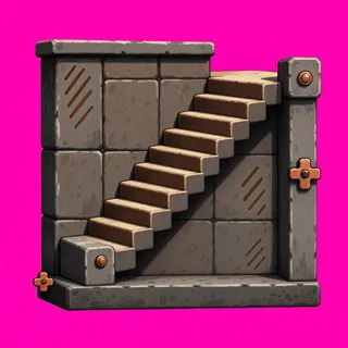 stairs upward, intact