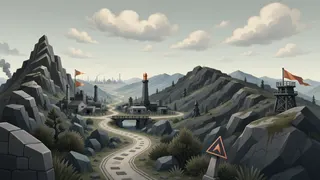 winding wilderness path at daylight