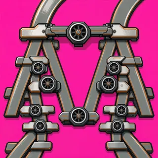 wheel tracks, elongated arrangement
