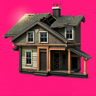 damaged small dwelling