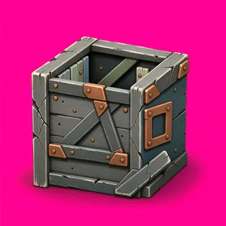 damaged wooden crate
