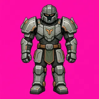 original adult armored enemy, facing south