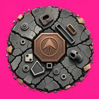 broken fragments, dense arrangement