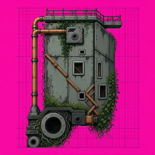cliff corner, overgrown