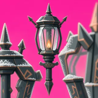 frosted lantern post