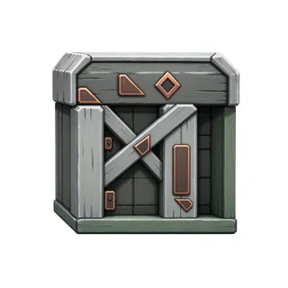 frosted wooden crate