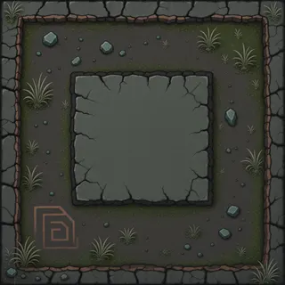 overgrown earthen floor
