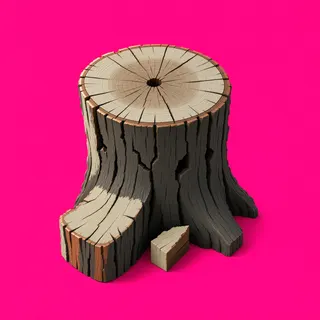 weathered tree stump