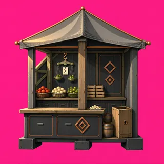 clean market stall