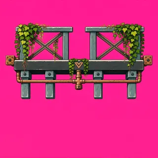 balcony platform, overgrown