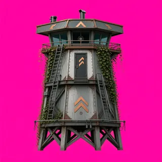 overgrown watchtower
