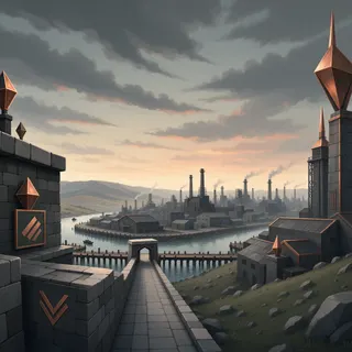 border overlook at dusk