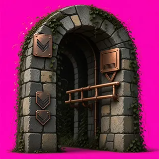 overgrown archway