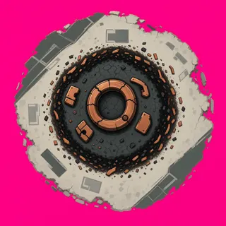 scorch mark, irregular arrangement