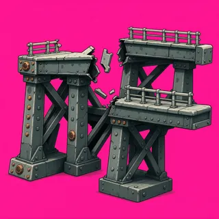 damaged small bridge